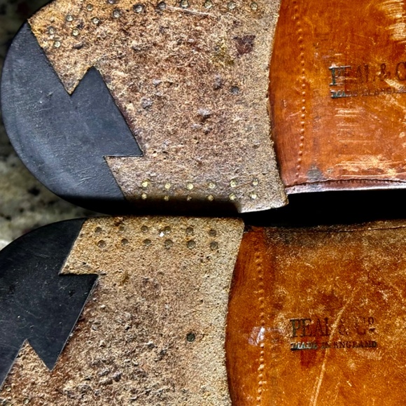 Peel & Co Brooks Brothers Chocolate Brown And off White Spectator Wingtips Sz 9 - Picture 7 of 10